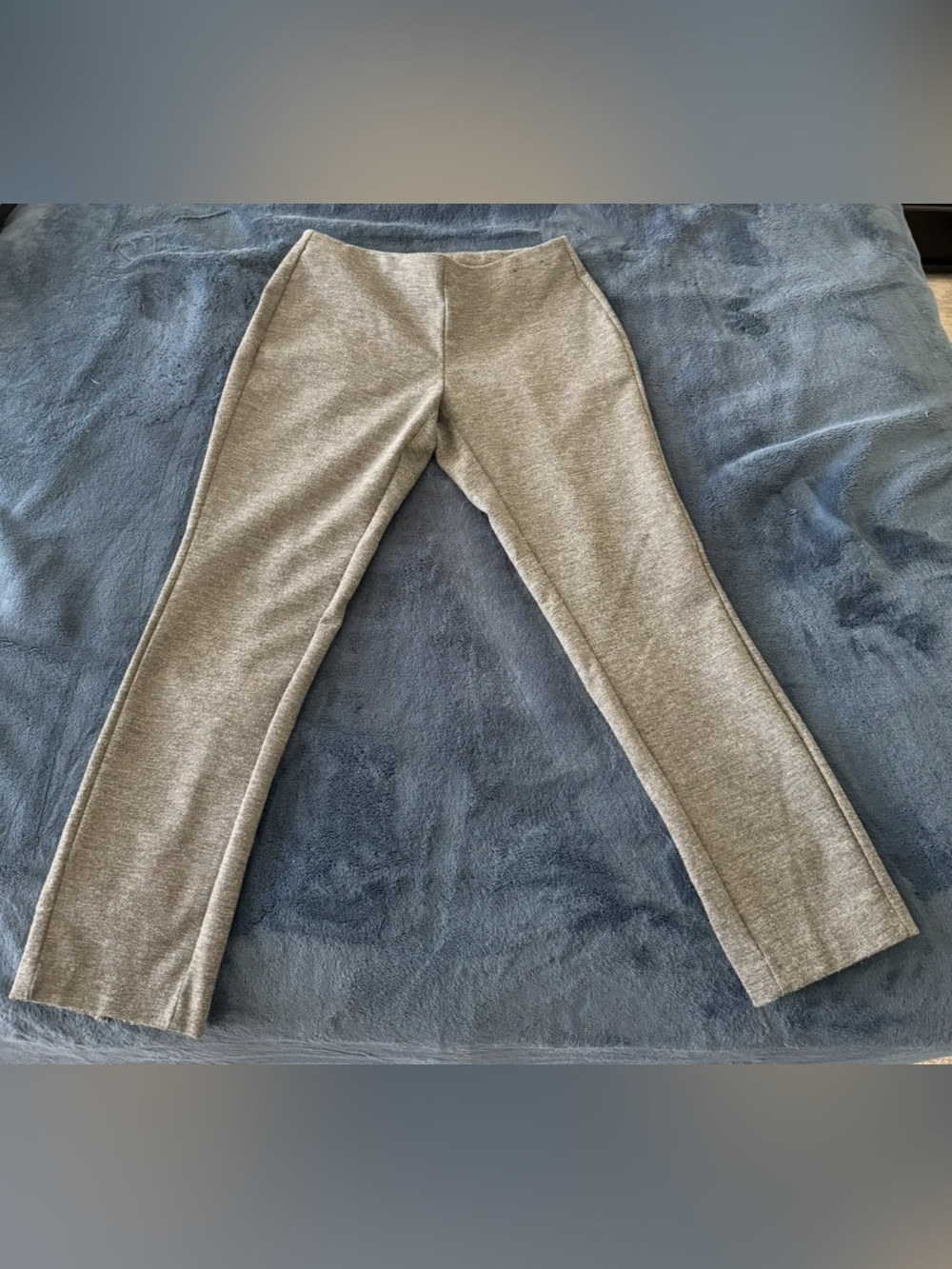 New York & Company Gray Knit Stretch Pants with Ankle Zippers Size 2 - Picture 2 of 6